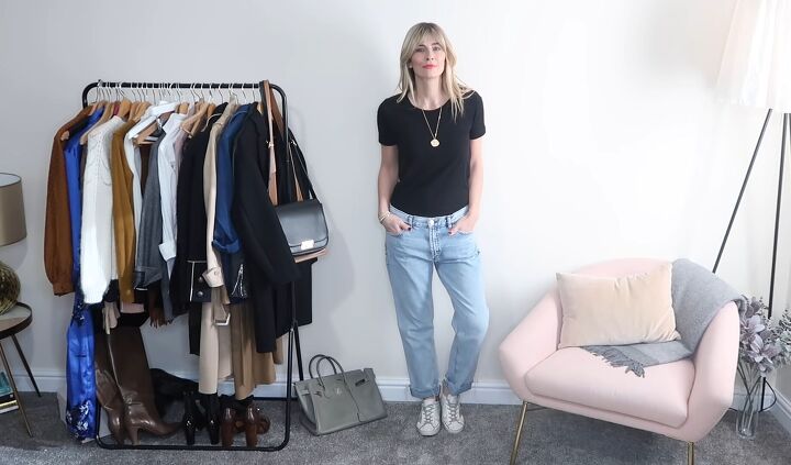 how to play around have fun styling your capsule wardrobe, Boyfriend jeans and a black t shirt