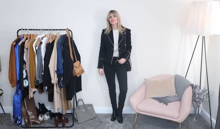 how to play around have fun styling your capsule wardrobe, Monochrome capsule wardrobe outfit