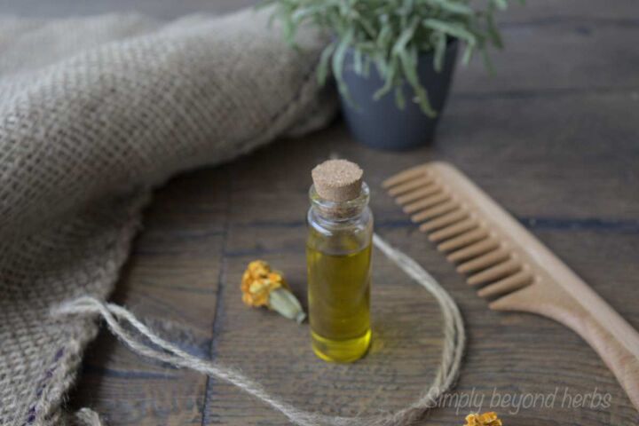 homemade hair growth oil with calendula