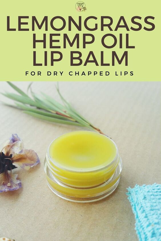 lemongrass hemp seed oil lip balm for dry lips