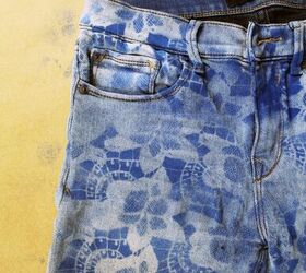 10 minute diy lace denim jeans refashion tutorial