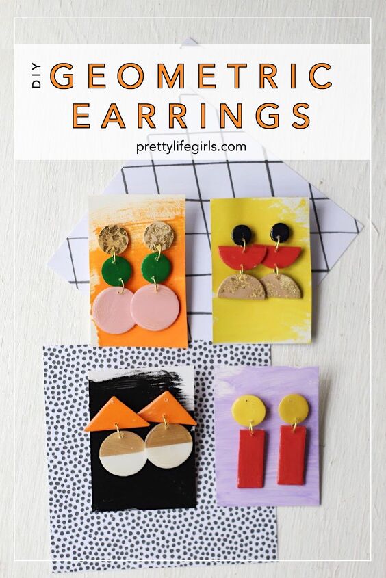 diy geometric earrings