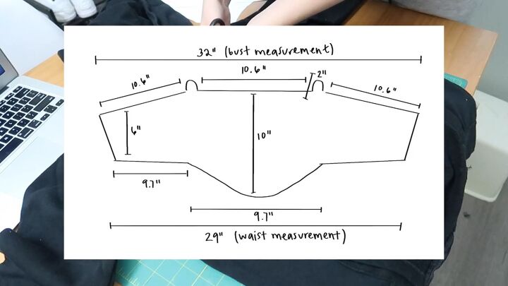 how to make a cute corset out of an old hoodie diy tutorial, DIY corset hoodie pattern
