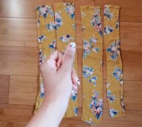 how to upcycle a maxi dress into 4 new cute garments, Making straps for the DIY tube top