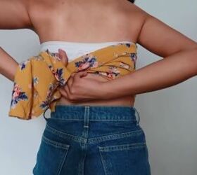 how to upcycle a maxi dress into 4 new cute garments, How to wrap a tube top