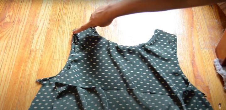 how to make a cute diy trapeze dress in 9 simple steps, Pinning the DIY trapeze dress ready to sew