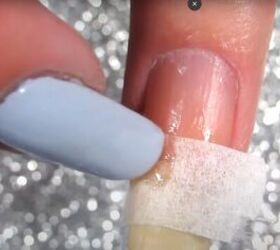 how to easily fix a badly broken nail with a teabag some superglue, Repairing a broken nail with a teabag