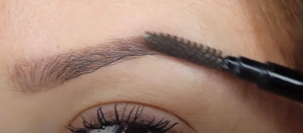 how to fill in eyebrows like a pro 3 different ways, Fill and fluff eyebrow