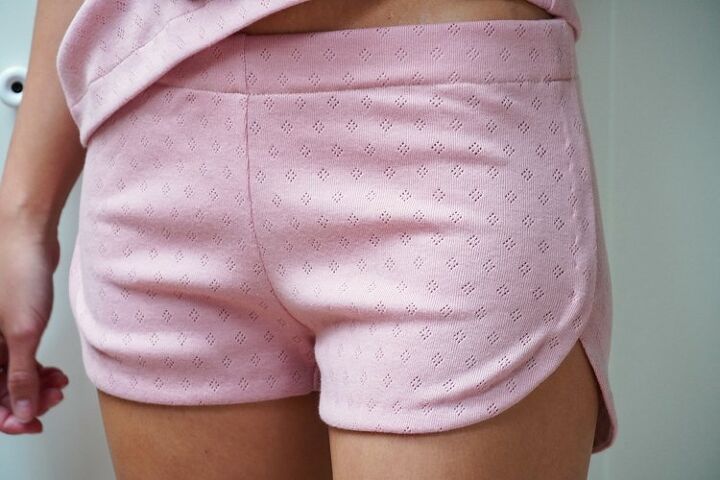 how to sew women s shorts roses with facing, Women s shorts pattern detailed step by step photo instructions for sewing