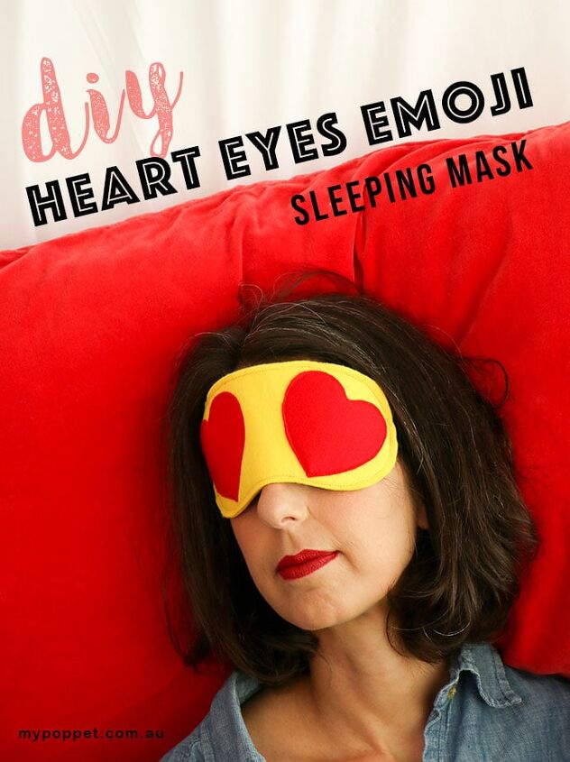 heart eyes emoji sleeping mask