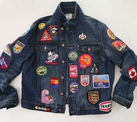 diy vintage patch denim jacket refashion
