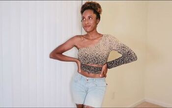 How to Make a Sexy DIY One-Shoulder Crop Top Out of an Old Sweater