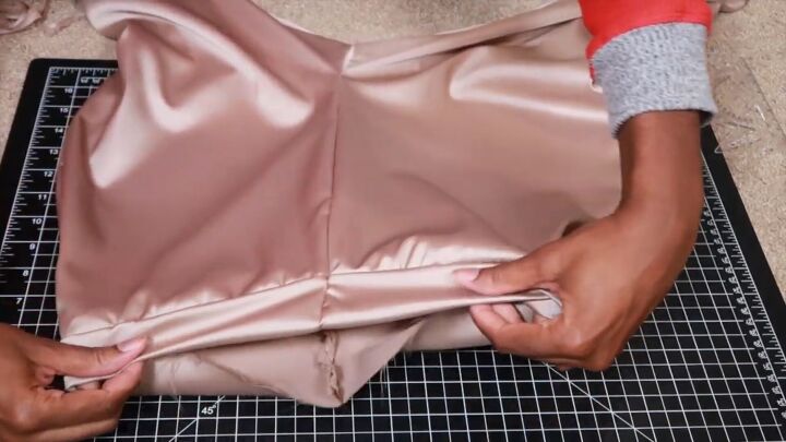 how to make diy joggers that look like elegant satin pants, Make your own joggers
