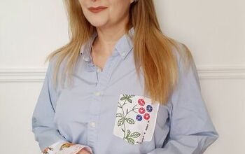 Very Easy DIY Bell Sleeved Embroidered Blouse Refashion