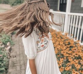 floral embroidered dress