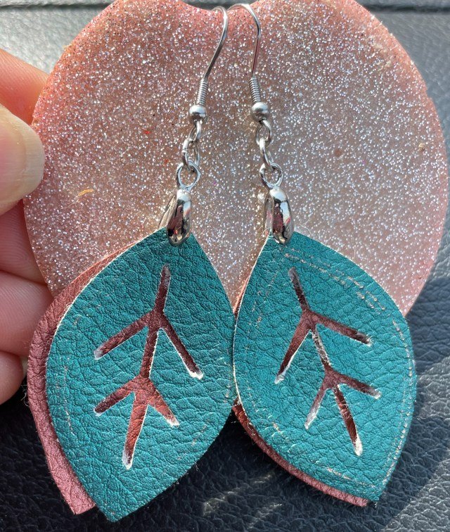 how to make easy faux leather earrings