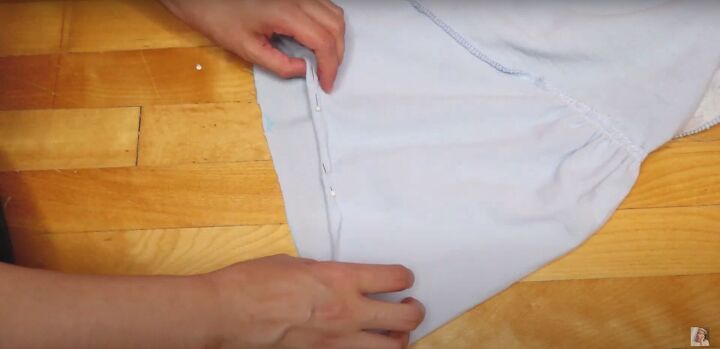 diy dress makeovers 2 easy dress refashions with cute vintage details, Hemming the sleeves
