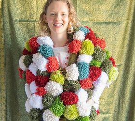Pompoms Make the Ultimate No-sew Ugly Christmas Sweater