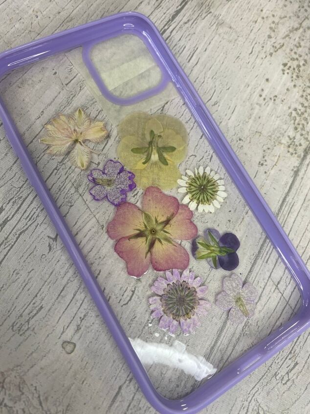 easy real flower diy phone case