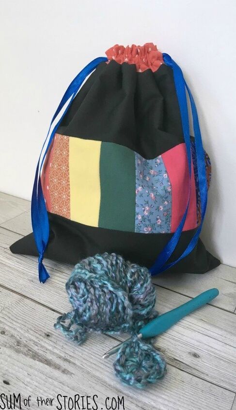 rainbow drawstring bag