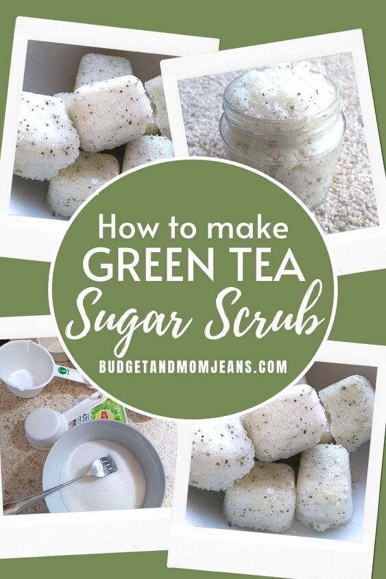 diy green tea sugar scrub cubes
