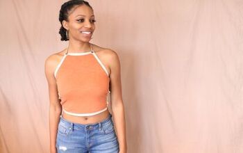 DIY Lace-Up Halter Top (No Sewing Required)