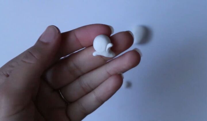 4 easy polymer clay halloween ideas for cute but spooky earrings, Making ghostly DIY Halloween earrings