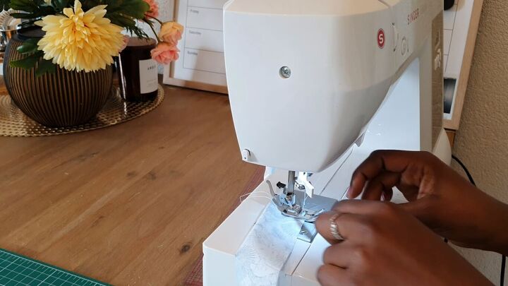 looking for a romantic summery dress try this corset dress tutorial, Sewing the front bodice pieces together