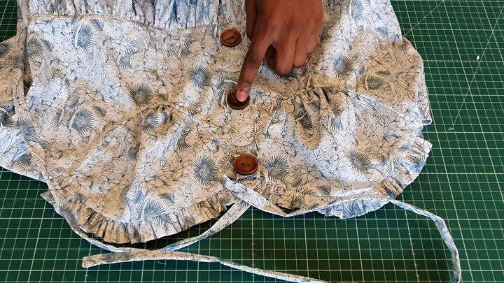 looking for a romantic summery dress try this corset dress tutorial, Adding a placket to the DIY corset dress