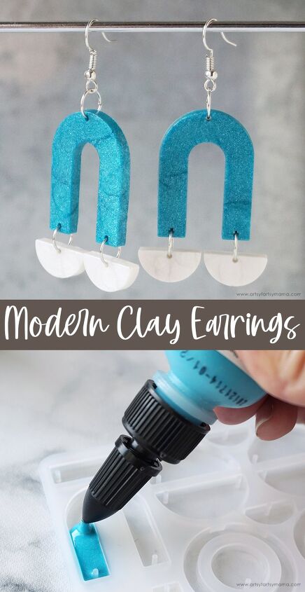 modern clay earrings