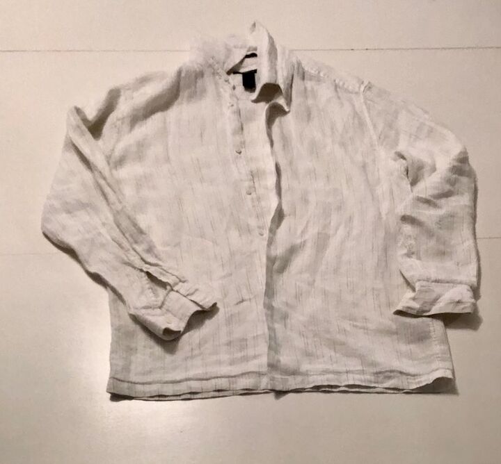 linen shirt refashion