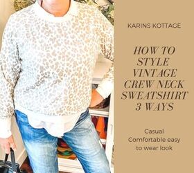 how to style a vintage leopard crew neck sweatshirt 3 ways