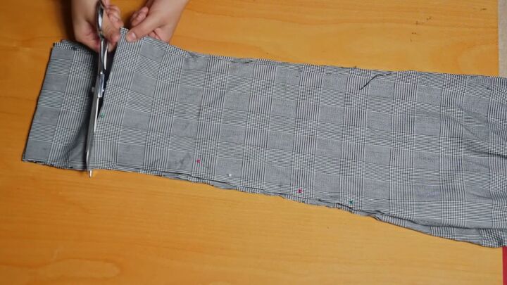 how to easily make alterations to pants in 5 different ways, Cutting off the pant cuffs