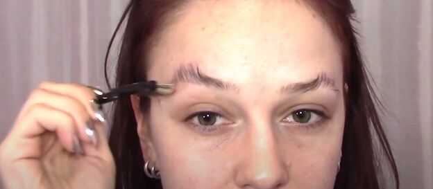 live long prosper with this easy spock costume eyebrow tutorial, Brushing eyebrow hair upwards
