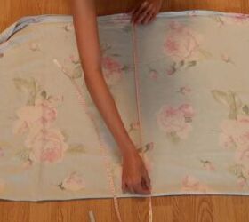 how to make a gorgeous floral diy dress out of an old blanket, Measuring the marking the skirt part