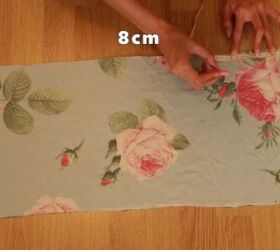 how to make a gorgeous floral diy dress out of an old blanket, Measuring the armholes for the sleeves