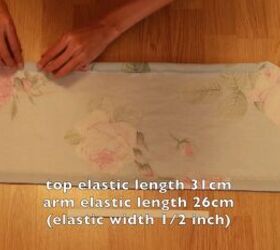 how to make a gorgeous floral diy dress out of an old blanket, Inserting the elastic into the fabric tunnel
