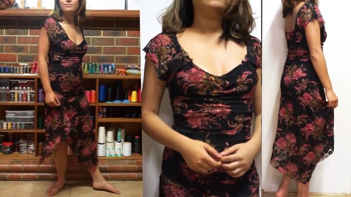 how to make your own off the shoulder dress How to Make Your Own Off-the-Shoulder Dress - Easy DIY Thrift Flip
