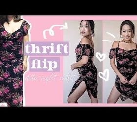 How to Make Your Own Off-the-Shoulder Dress - Easy DIY Thrift Flip
