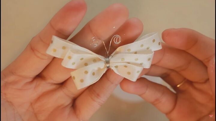 how to make cute butterfly ribbon hair clips super easy tutorial, Shaping the wire ends to make feelers