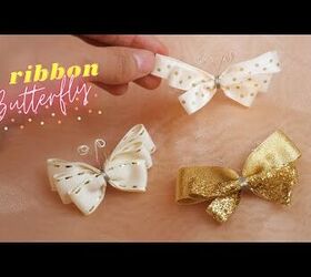 How to Make Cute Butterfly Ribbon Hair Clips - Super Easy Tutorial