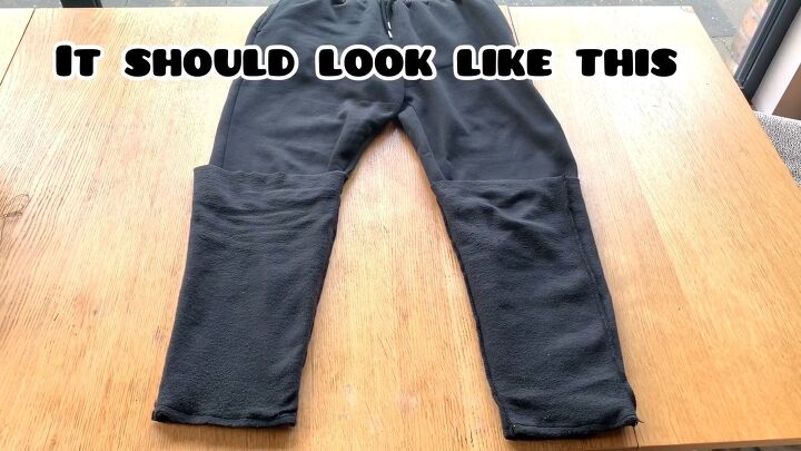 how to make trendy diy stacked pants out of 2 pairs of sweatpants, How to make DIY stacked pants