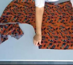 how to make a kimono robe in 7 simple steps, Folding the fabric