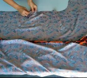 how to make a kimono robe in 7 simple steps, Pinning the DIY kimono robe ready to sew
