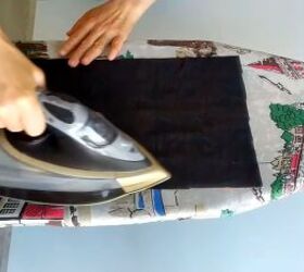 how to make a kimono robe in 7 simple steps, Pressing the cuffs with an iron
