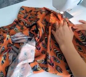 how to make a kimono robe in 7 simple steps, Sewing the side seams of the DIY kimono robe