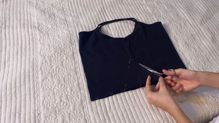 how to easily upcycle tank tops t shirts to make cute diy crop tops, DIY crop tops from old clothes