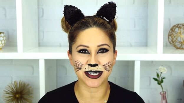 easiest halloween look ever here s how to do perfect cat girl makeup, Cute cat girl makeup