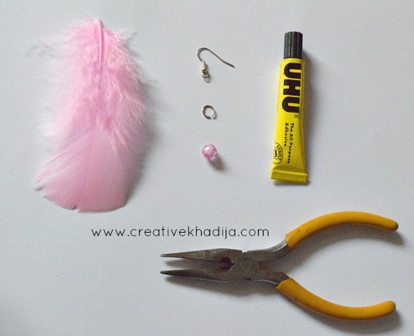 how to make pink feathers earrings quick and easy idea