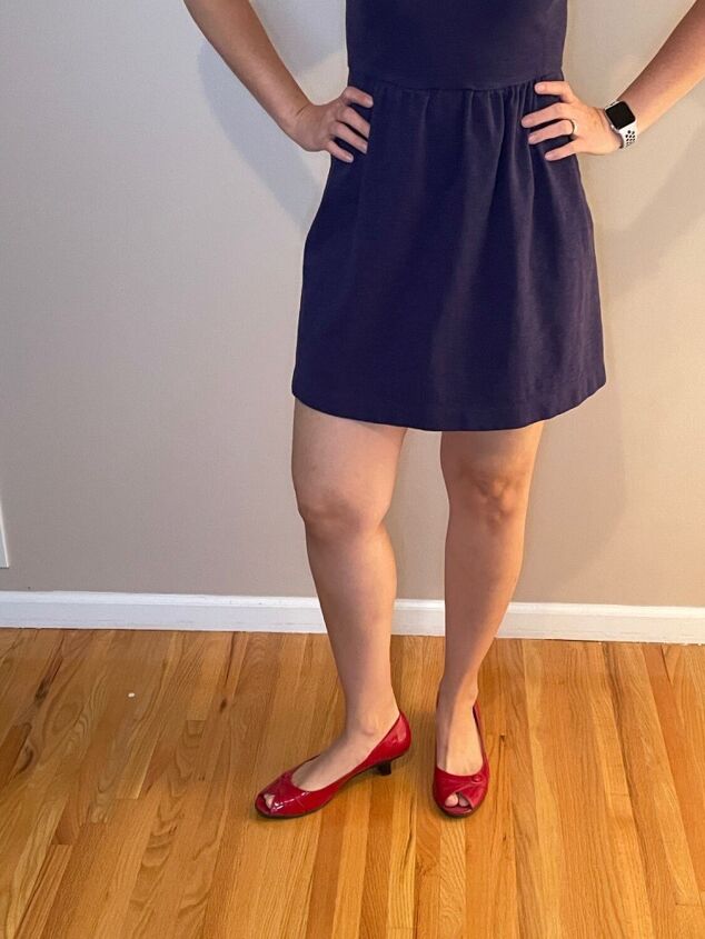 finding the right shoe for my navy blue dress